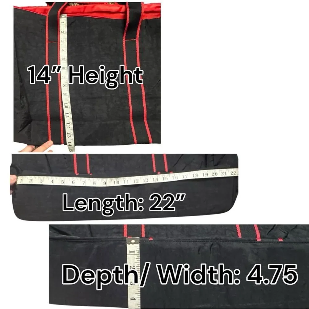 NWOT Alan Stuart Nebraska Huskers Black and Red Duffel Bag Sz L